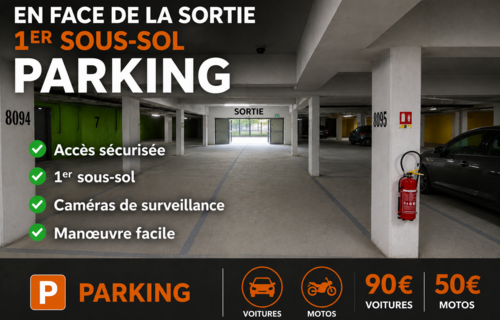 Places de parking sécurisées à louer à 1 minute de la gare de Franconville Le Plessis Bouchard